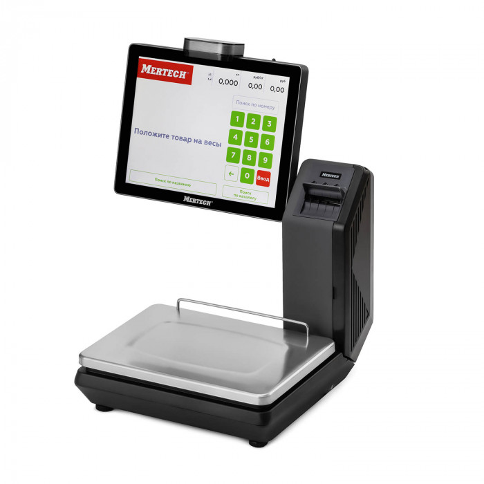 Торговые весы с печатью этикеток Mertech M‑ER 725 PM‑15.2 SELFPRINT
