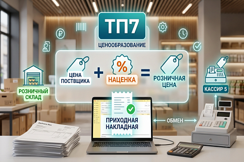 Как назначать цены при поступлении товара в Торговое предприятие 7