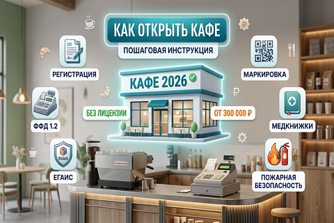Как открыть кафе в 2026 году: с чего начать, сколько нужно денег, пошаговая инструкция