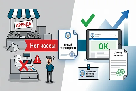 Новый закон о кассах на рынках и в ТЦ: обязанности организаторов, штрафы и сроки
