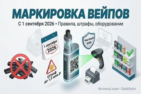Маркировка электронных сигарет с 1 сентября 2026: постановление 577, сроки и необходимое оборудование