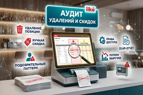 Аудит удалений и скидок в iiko: как найти нечестные действия персонала